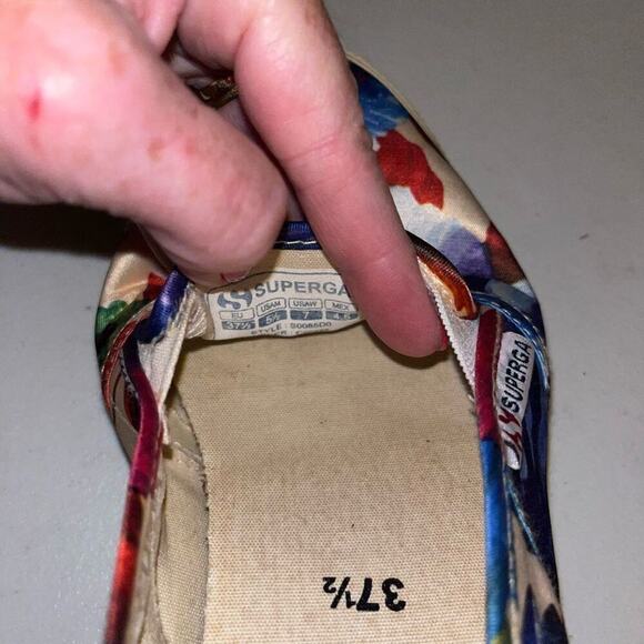 Superga Bloomingdale’s limited edition floral print satin sneakers 37 1/2 or 7 - Picture 5 of 6